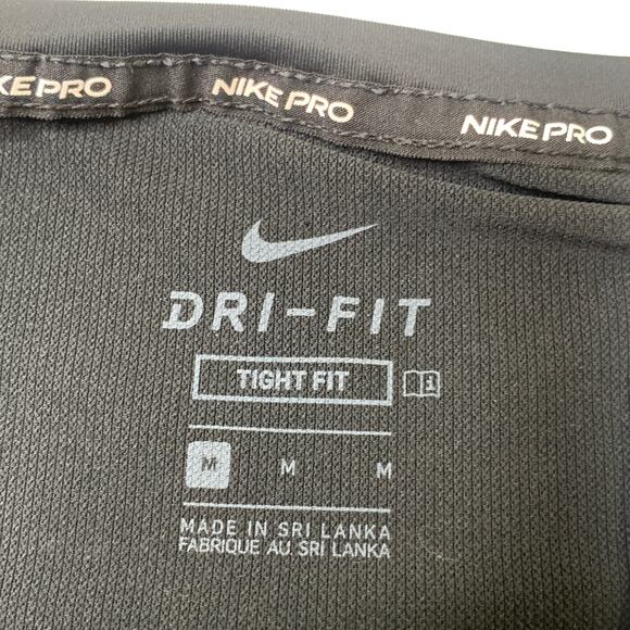Nike Pro Tank Top Mens M Medium Tight Fit Black DriFit Sleeveless Athletic Train - Picture 3 of 9